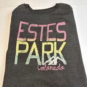 Estes Park Colorado Sweatshirt Men Size 2XL Gray Pullover Crew Neck